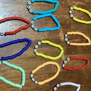 Colorful Beaded Kids Bracelets Set